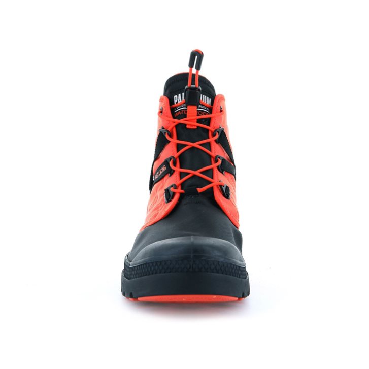 Bottes Palladium Pampa Travel Lite+ Imperméables Femme Noir Orange | FR QYS831V